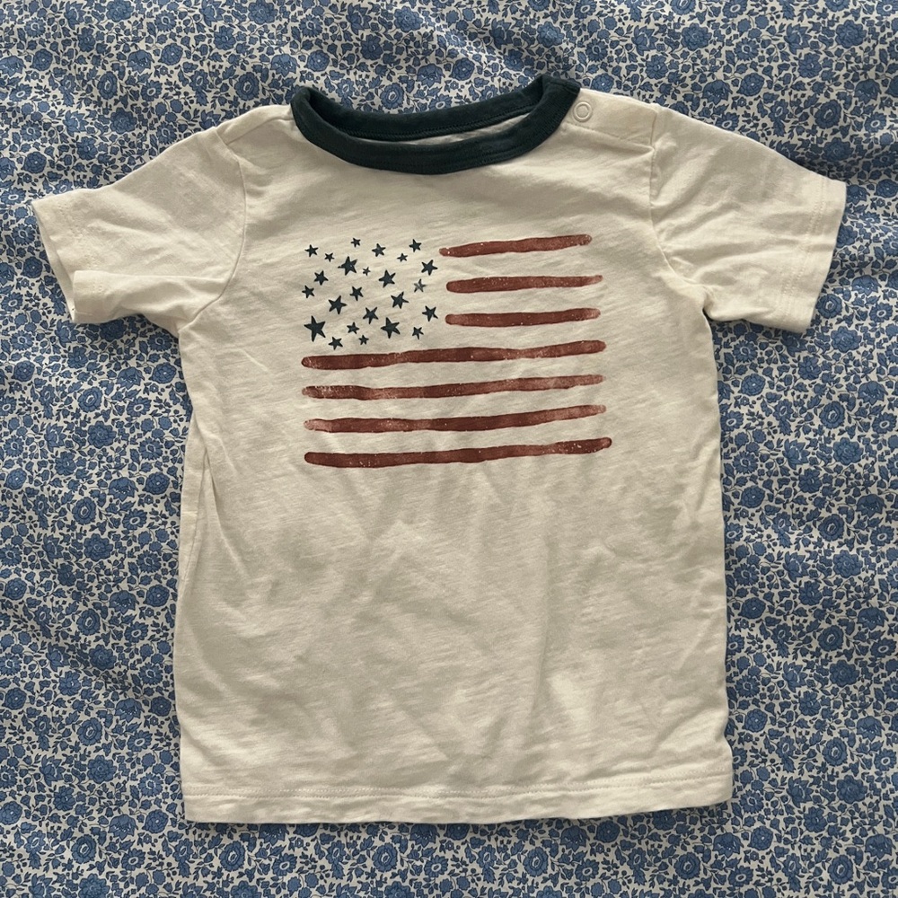 Little Co American Flag TShirt Size 24M